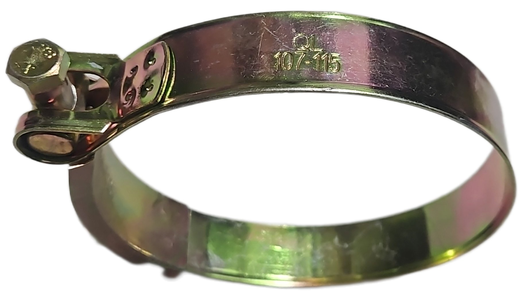 картинка Хомут силовой с болтом 107-115мм лента от магазина Dulan.tj